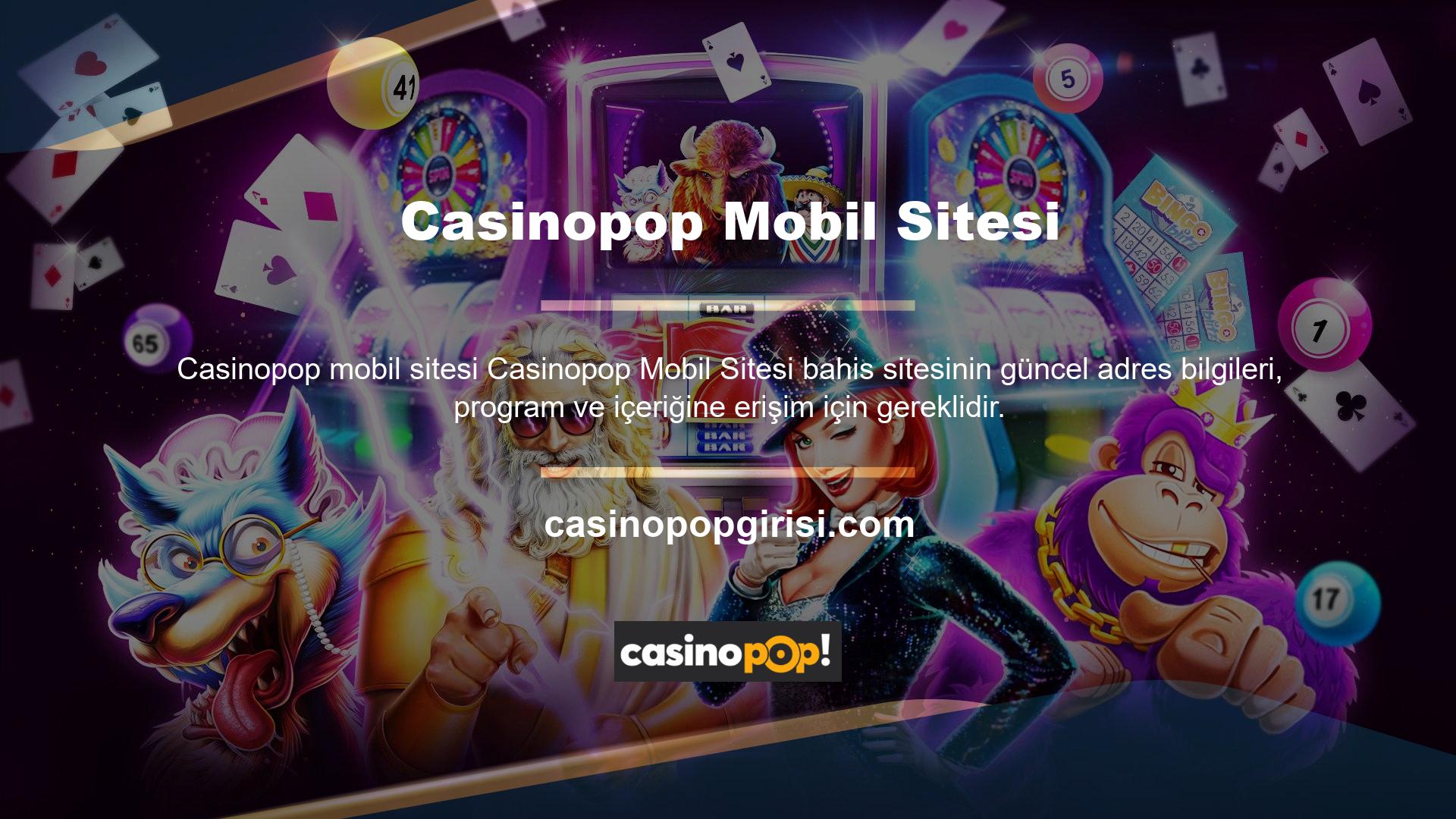 Casinopop Mobil Sitesi, bahis sitelerinin büyük popülaritesinin nedenlerinden biridir